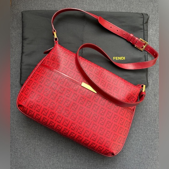 RFID Blocking FENDI Zucchino Crossbody Bag - Picture 3 of 16